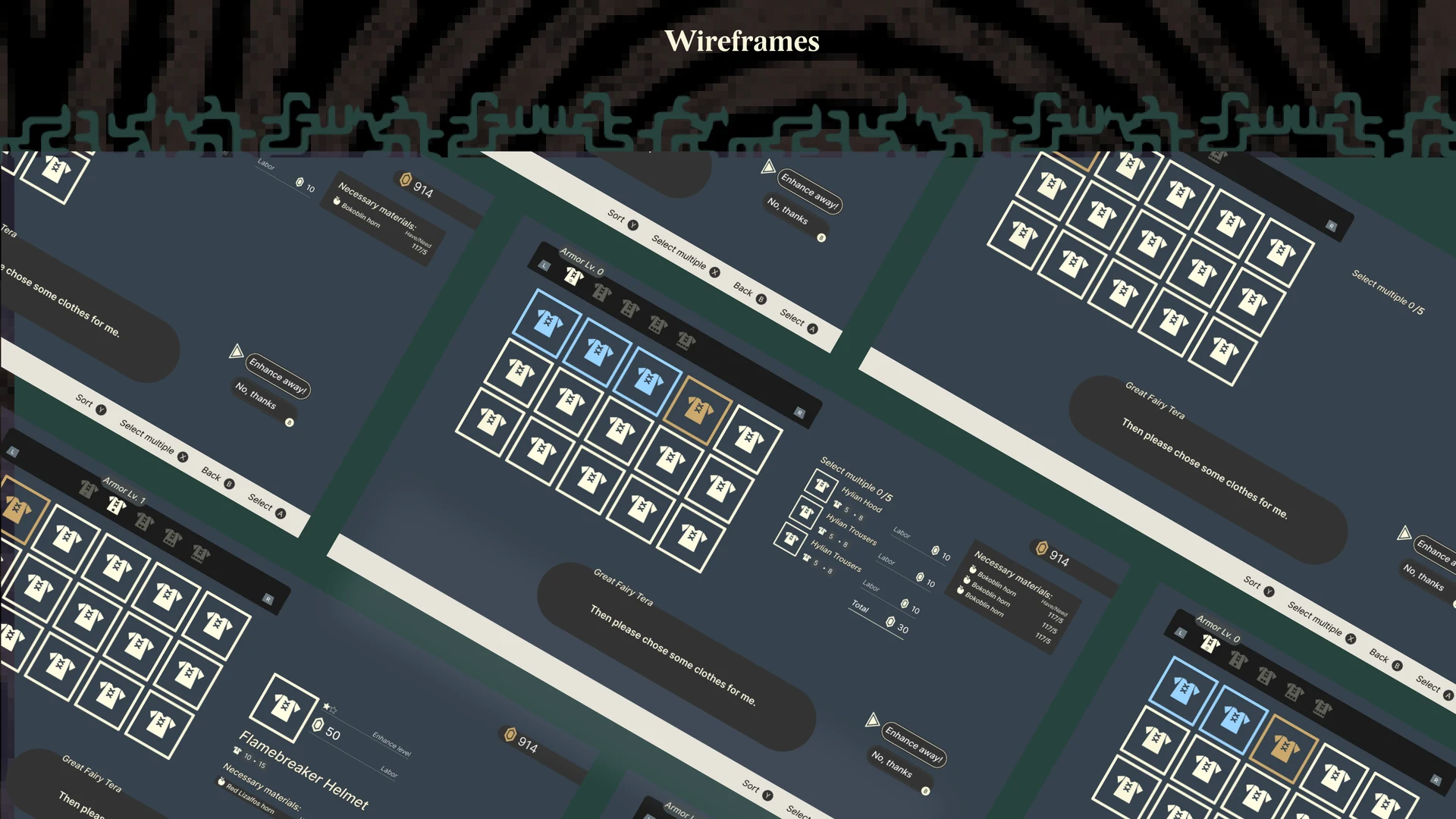 Great Fairy wireframes — batch upgrade flow